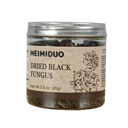 MEIMIDUO Shredded Dried Wood Ear Mushrooms 7.0oz (198g), Natural Black Fungus No Additives, Rich in Fiber & Iron, Vegan Friendly, Ideal for Asian Cuisine, Soups, Stir-Fries & Hot Pot