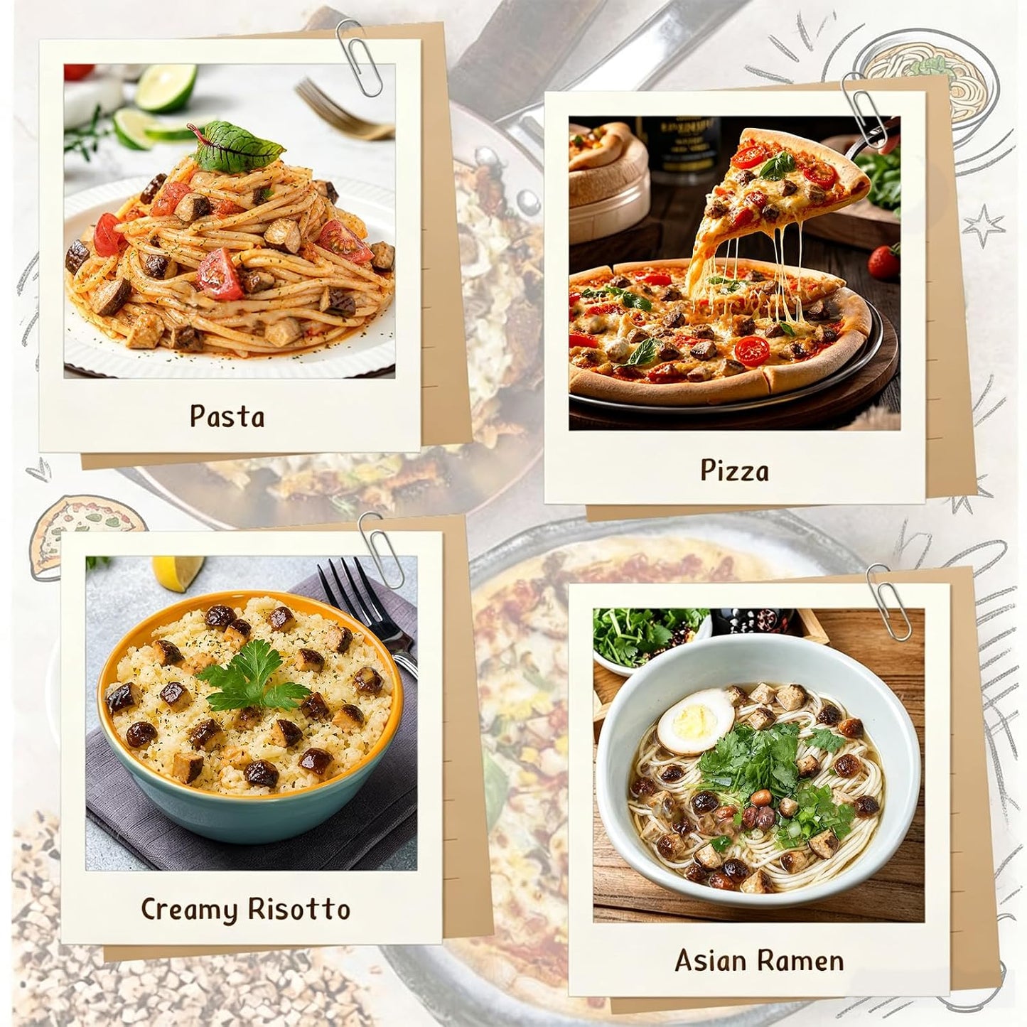 MEIMIDUO Pre-Cut Dried Shiitake Dices, Natural Dried Mushrooms, Premium Shiitake Mushrooms, Rich Mushroom Flavor, No Additives, Ideal Mushroom Powder Alternative for All Cuisines