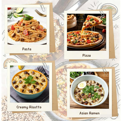 MEIMIDUO Pre-Cut Dried Shiitake Dices, Natural Dried Mushrooms, Premium Shiitake Mushrooms, Rich Mushroom Flavor, No Additives, Ideal Mushroom Powder Alternative for All Cuisines